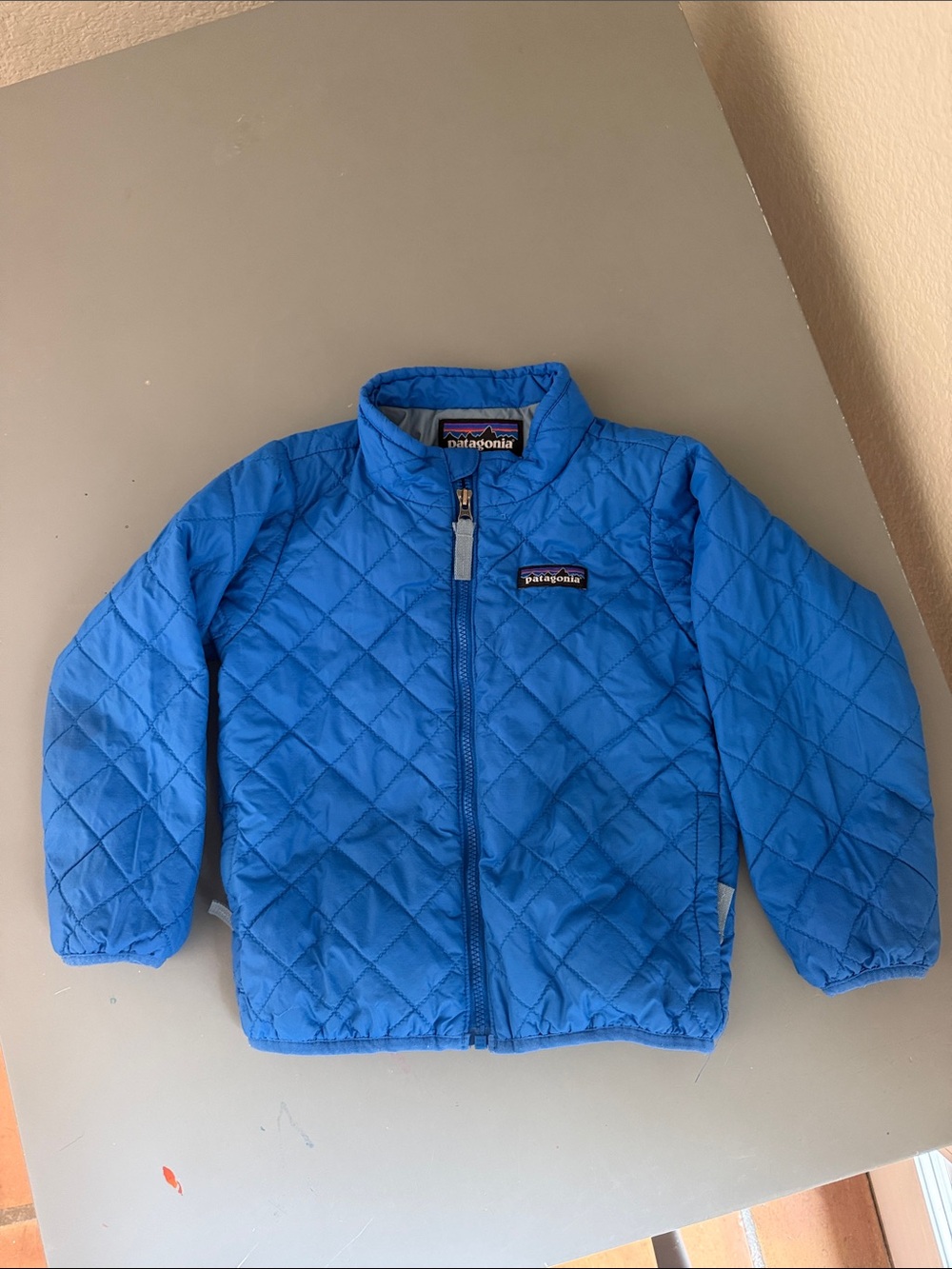 Patagonia Kids Bright Blue Quilted Puffer Jacket